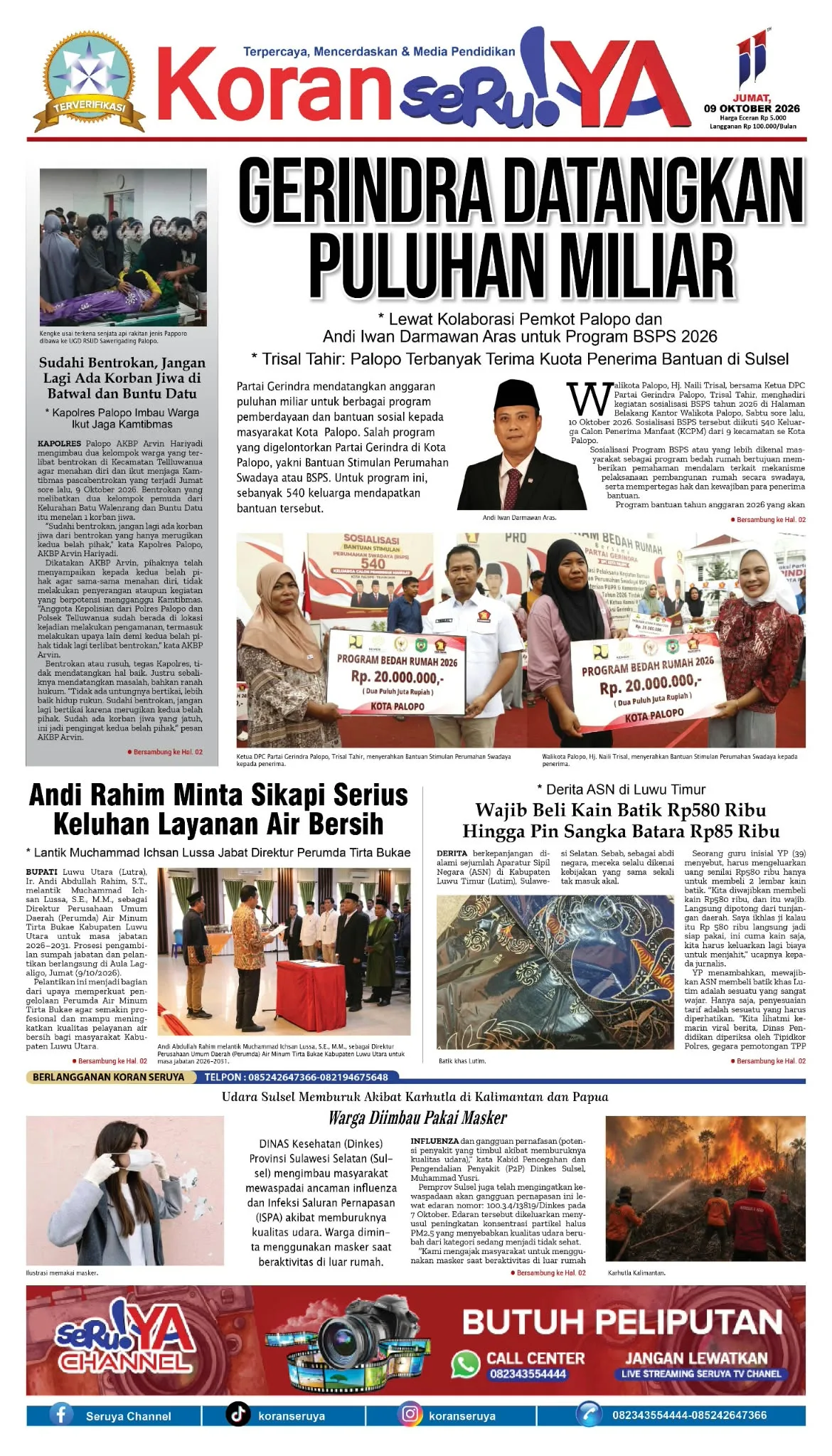 GERINDRA DATANGKAN PULUHAN MILIAR KE PALOPO