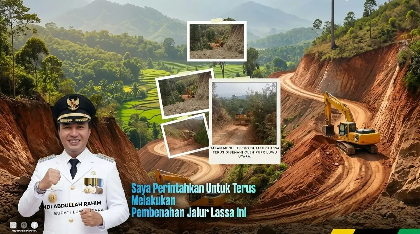 Demi Mobilitas Warga dan Ekonomi Seko, Bupati Lutra Kawal Ketat Perbaikan Jalur Lassa